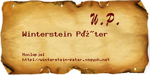 Winterstein Péter névjegykártya